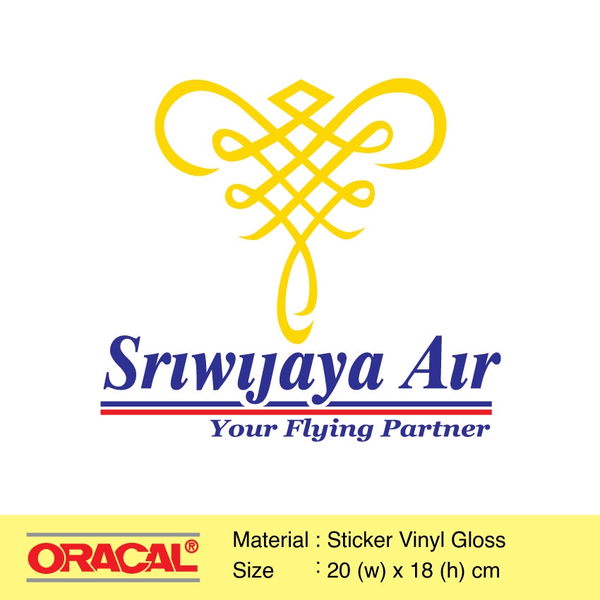 Sticker Sriwijaya Air, Sticker Logo Sriwijaya, Cutting Sticker Sriwijaya, Sticker Maskapai