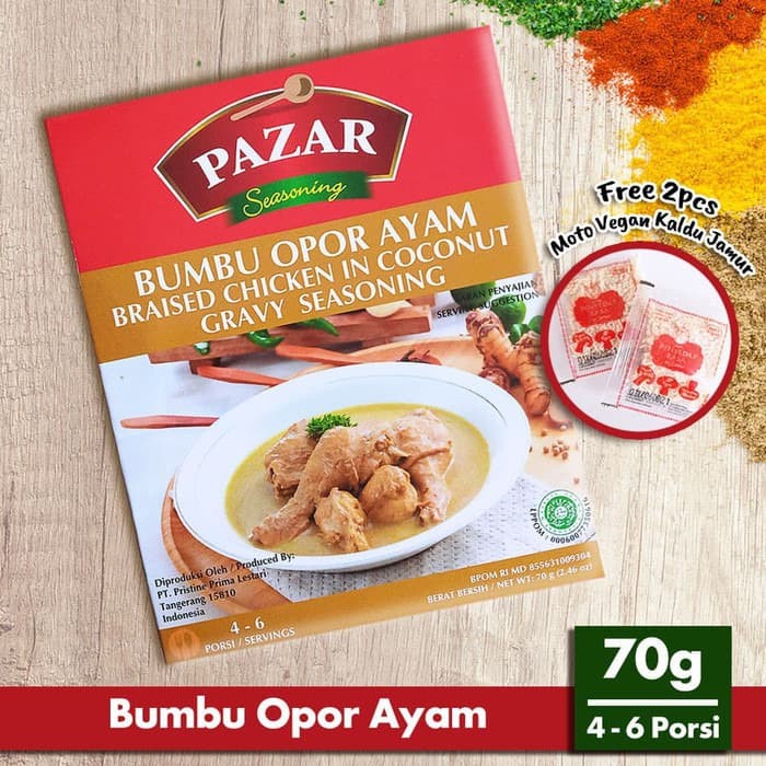 

Terlaris ✨ - PAZAR BUMBU OPOR AYAM - Bumbu Masak Instan Box 70g 2.1.23
