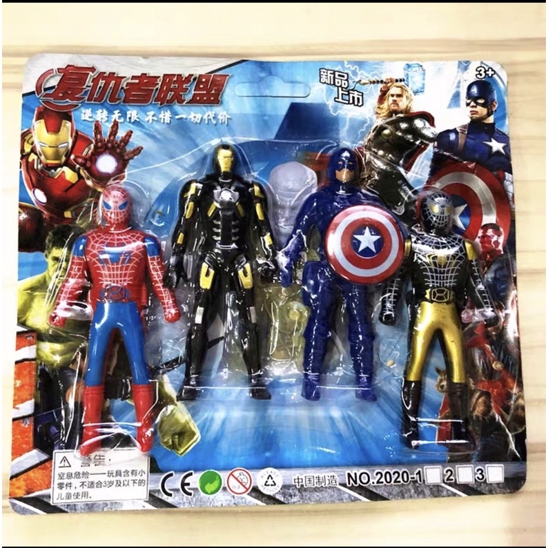 Mainan Robot Mini Avengers isi 4 Pcs K.2020