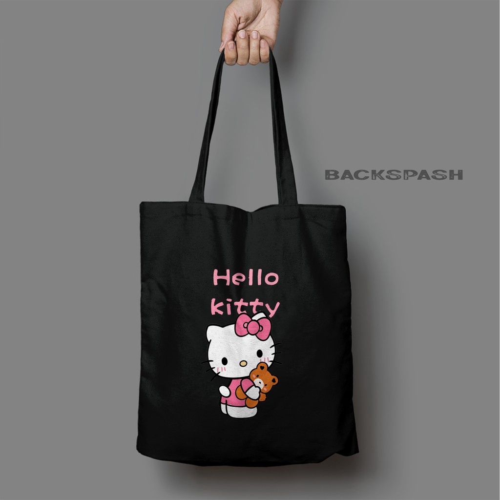 TOTEBAG HELLO KITTY KARTUN BISA CUSTOM SENDIRI