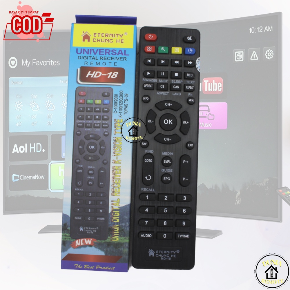 Remot Remote Digital receiver parabola KVISION C2000 Bromo C1000 TOPAS Mpeg4 Series