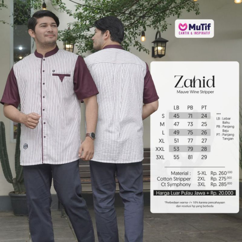 Sarimbit Mutif 2023 Sarimbit Zahny Mauve Wine Stripper Gamis Zahny Koko Zahid Maroon Marun