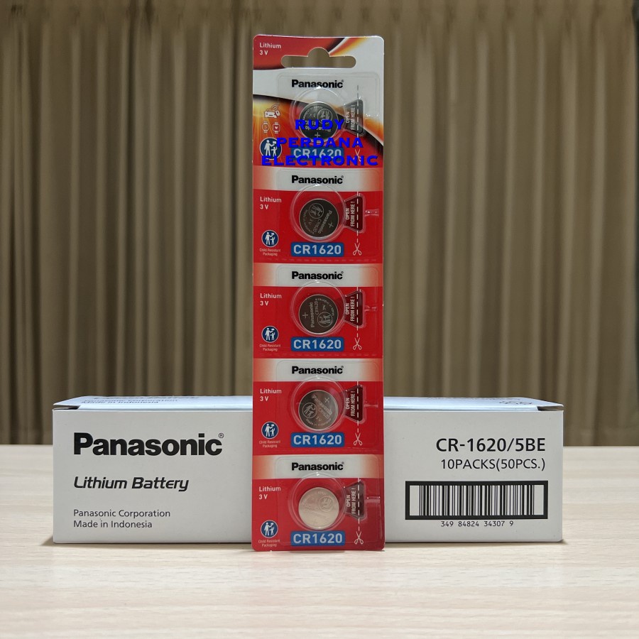 BATTERY LITHIUM 3 VOLT BATERAI COIN KANCING CR1620 CR-1620 PANASONIC