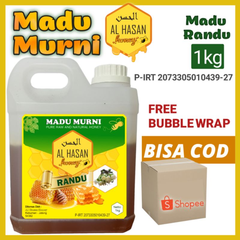 

[BISA COD]madu murni Al Hasan 1kg,madu nektar bunga randu