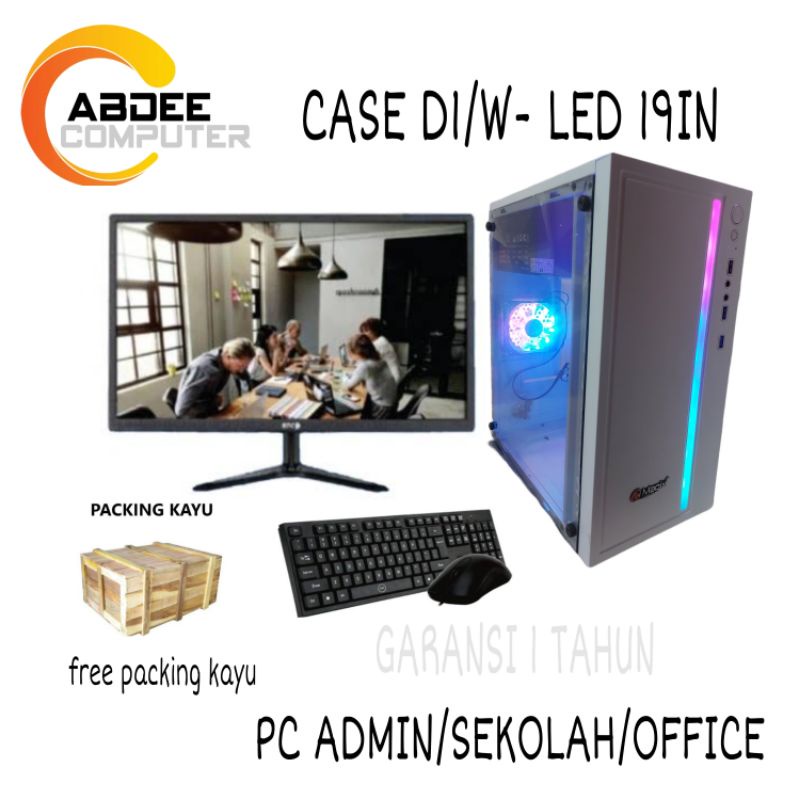 CPU Rakitan Pc Core I5 Ram 8 GB Hdd 500 Gb Led 22 in Fullset
