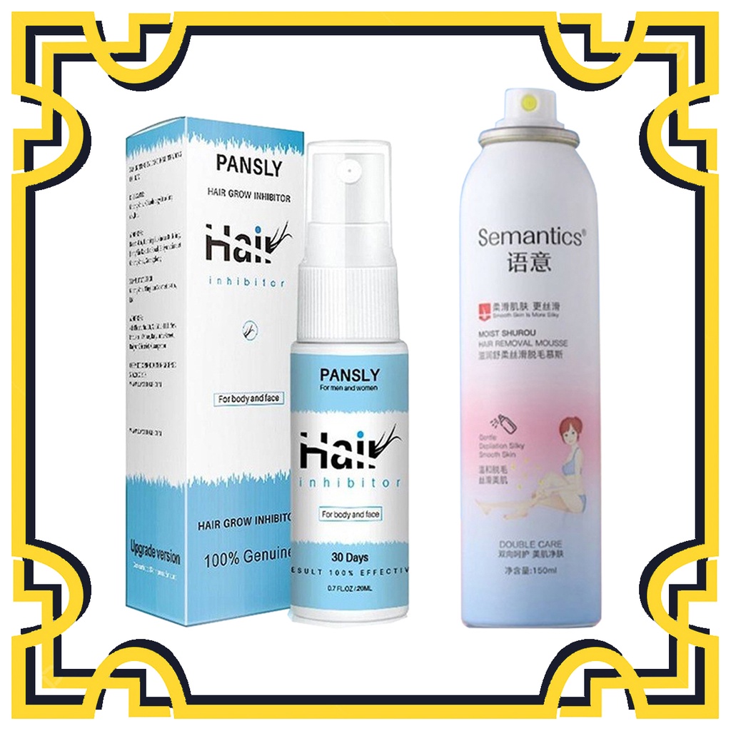 HS SEMPROTAN SPRAY PENGHILANG BULU HAIR REMOVAL &amp; SPRAY MENGHAMBAT PERTUMBUHAN BULU HAIR INHIBITOR