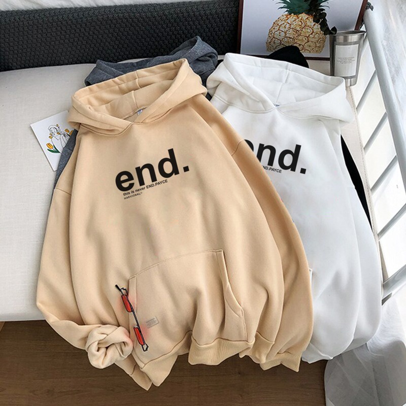 Parisdivarious Sweater Hoodie Jemper End Bahan Fleece Size S - XXL (Pria &amp; Wanita)