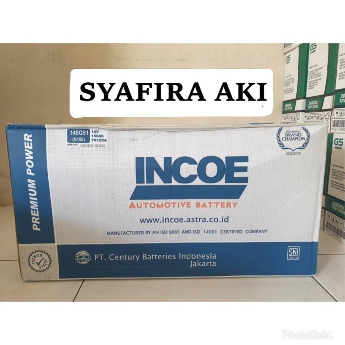 Aki basah INCOE PREMIUM N150 (150Ah) + Accu Zuur