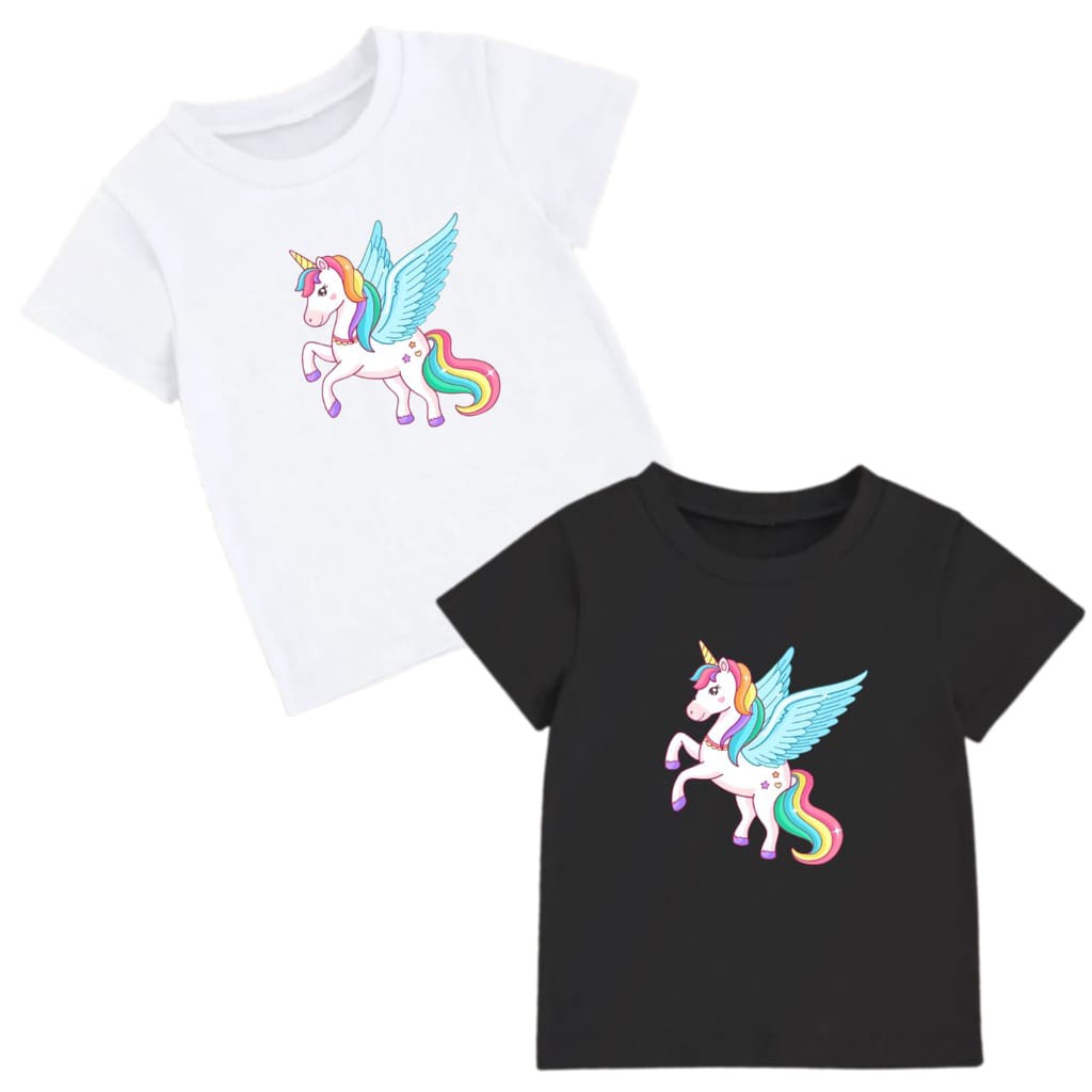 hZL_outfit Baju Kaos Anak Perempuan Kuda Pony Megan COD