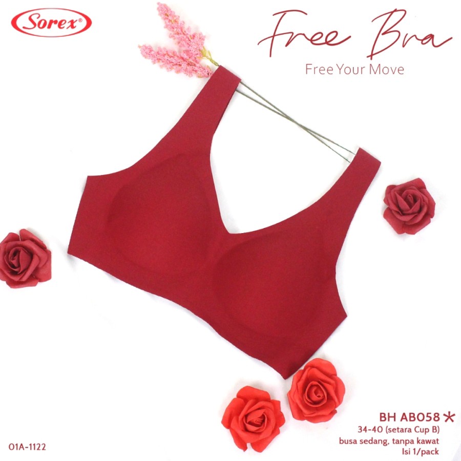 1 Pc Sorex Seamless Free Bra BH Nyaman Tanpa Kawat 058