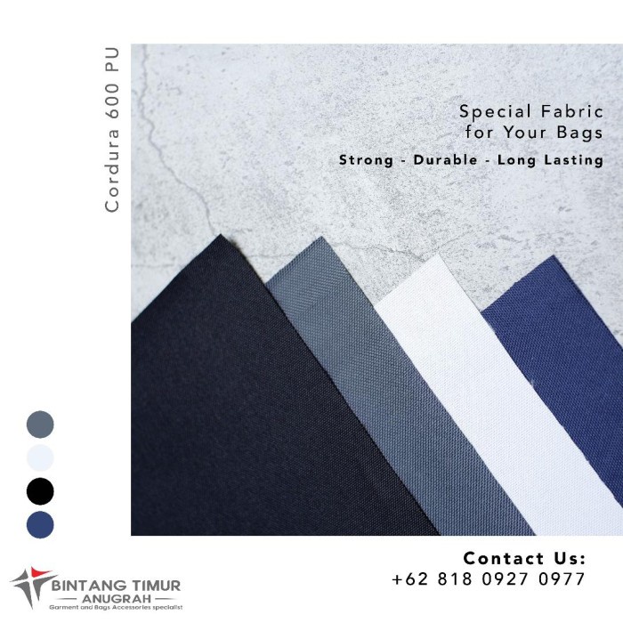 Kain Bahan Kain Tas Cordura 600 / Polyester 600 Pu Urex
