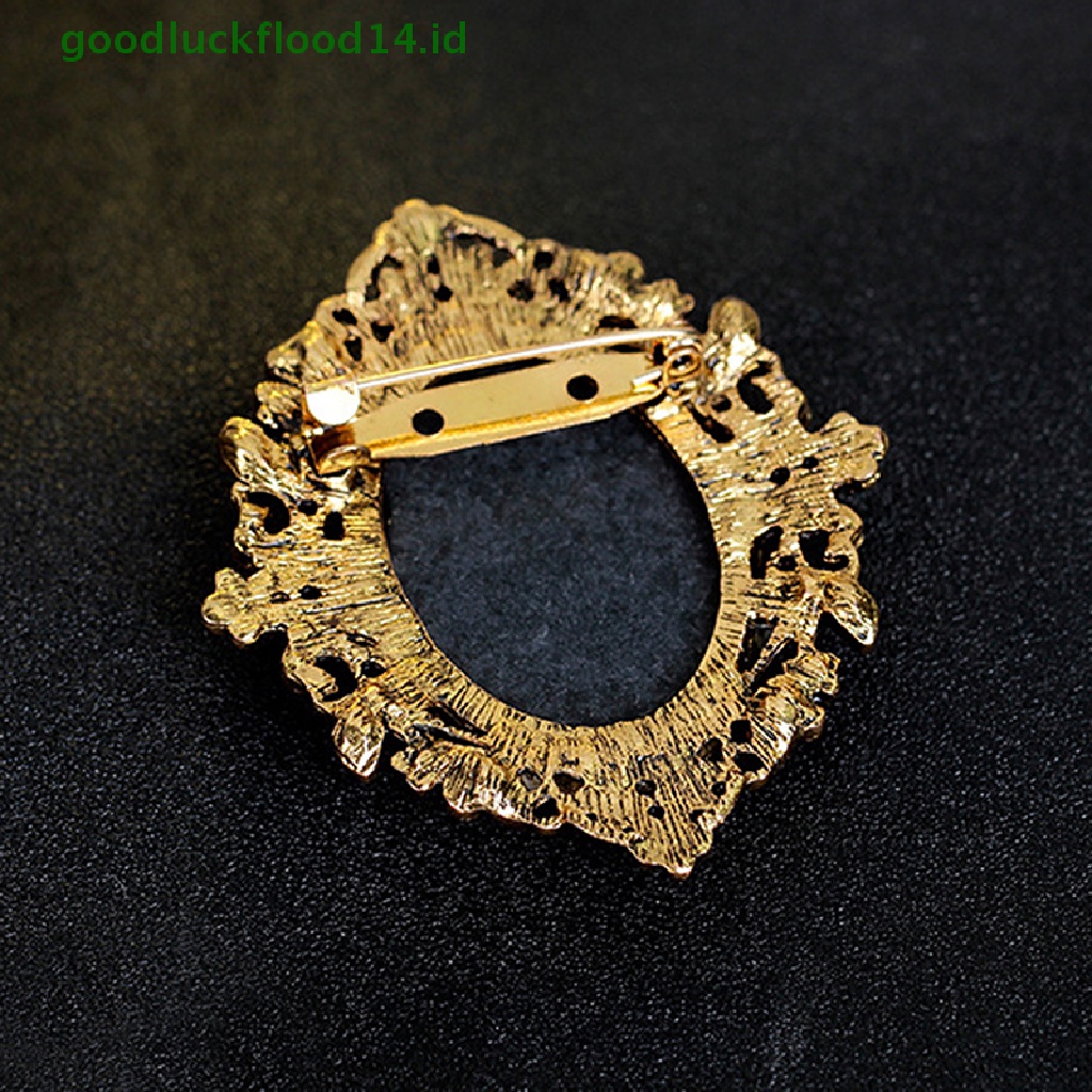 [GOOGFOUR] New Vintage Cameo Victorian Style crystal Pesta Pernikahan Wanita Liontin Bros Pin [TOP]