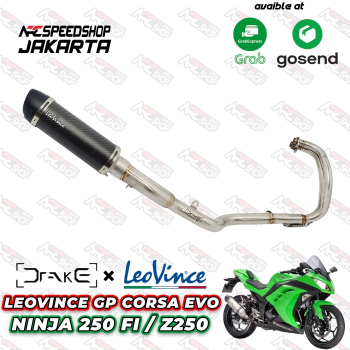 Knalpot Leovince Gp Corsa Evo Header Drake R9 Kawasaki Ninja 250Fi Old #Original