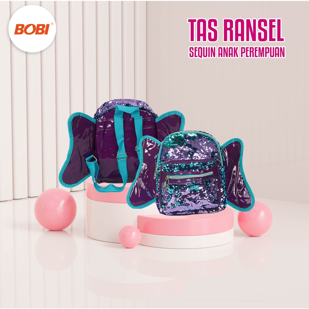 Tas Ransel Sequin Anak Perempuan kode WLH202101 / Tas Anak Perempuan / Warna Random