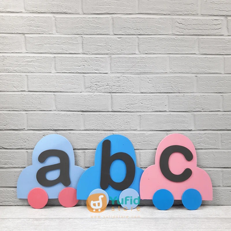Hiasan Dinding Peraga Alfabet Mobil