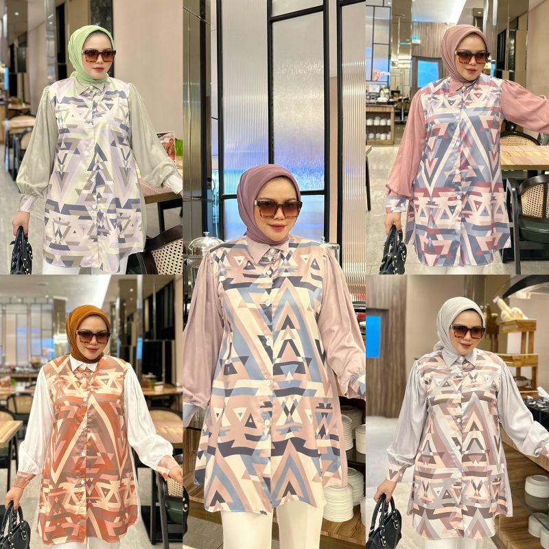 HALIMAA SHIRT BY HMF/ATASAN HMF/TUNIK HMF/ATASAN PREMIUM/KEMEJA PREMIUM