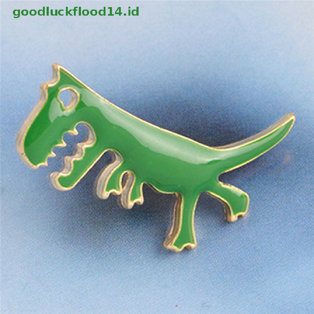 [GOOGFOUR] Kartun Dinosaurus Hewan Gadis Enamel Kerah Pin Lencana Korsase Bros Perhiasan [TOP]