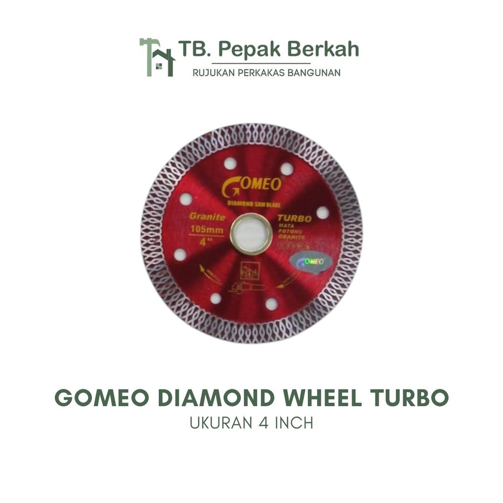 Diamond Wheel Gomeo Turbo Pisau Potong Granit
