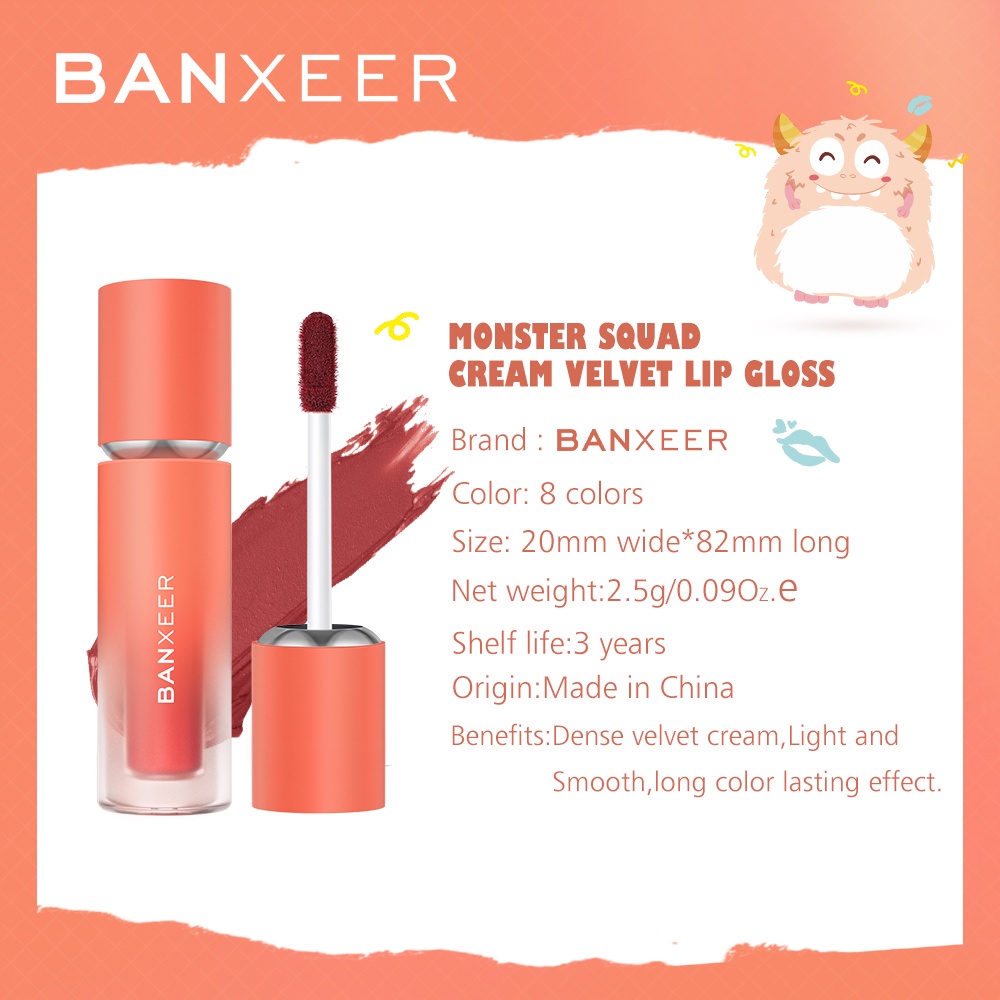 (READY &amp; ORI) Banxeer Monster Squad Creamy Velvet Lip Glaze BM01