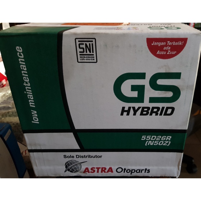Accu gs hybrid aki basah N50z