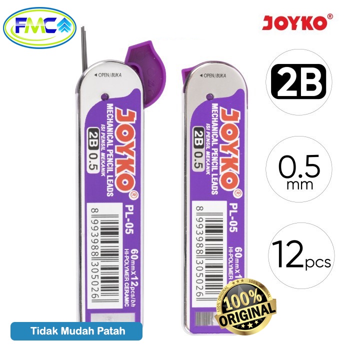 Isi Pensil Mekanik Joyko 2B Original Pencil Lead Mechanical Pencil Lead Refill Potlot Isi Pensil Cetekan