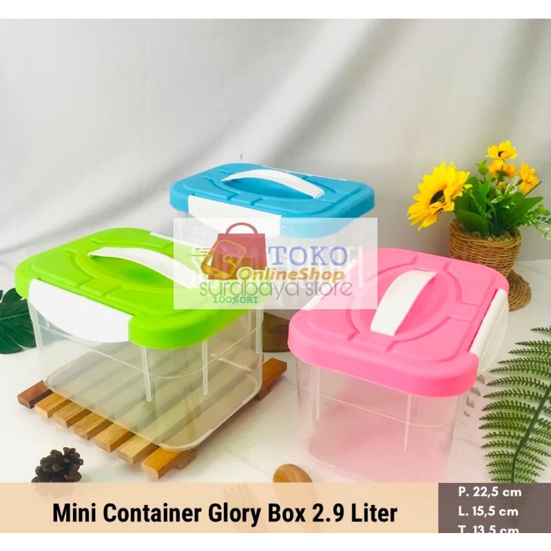 mini glory box container 2,9 liter box plastik kecil serbaguna