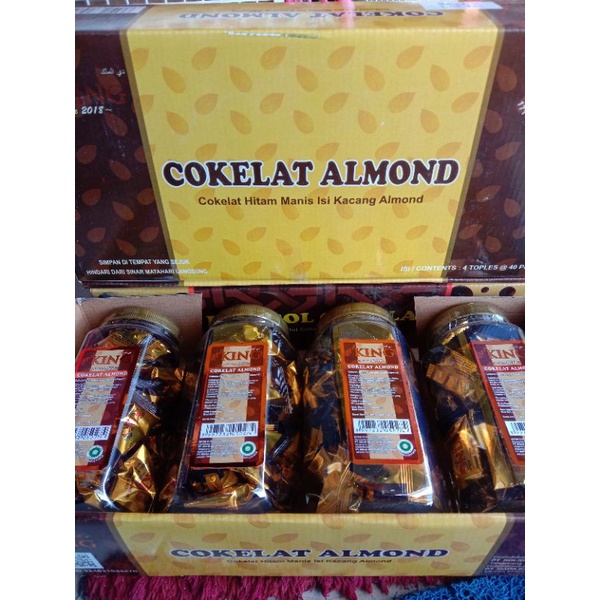 

coklat almond toples dus