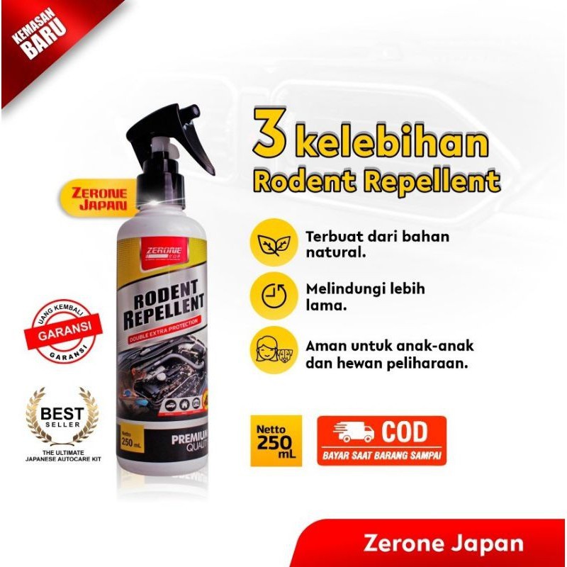 3 BOTOL ZERONE RODENT REPELLENT CAIRAN PENGUSIR TIKUS UNTUK MOBIL ANTI TIKUS PALING AMPUH