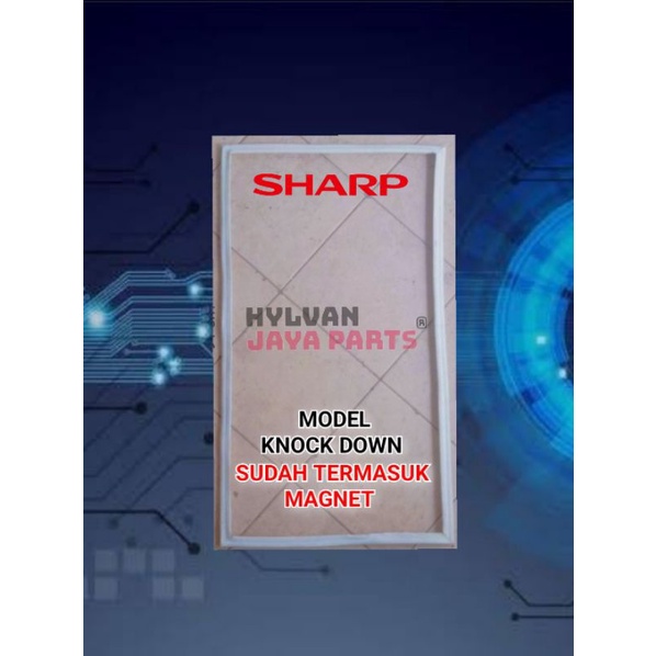 GASKET KARET PINTU ATAS KULKAS SHARP KNOCKDOWN 52 X 49CM