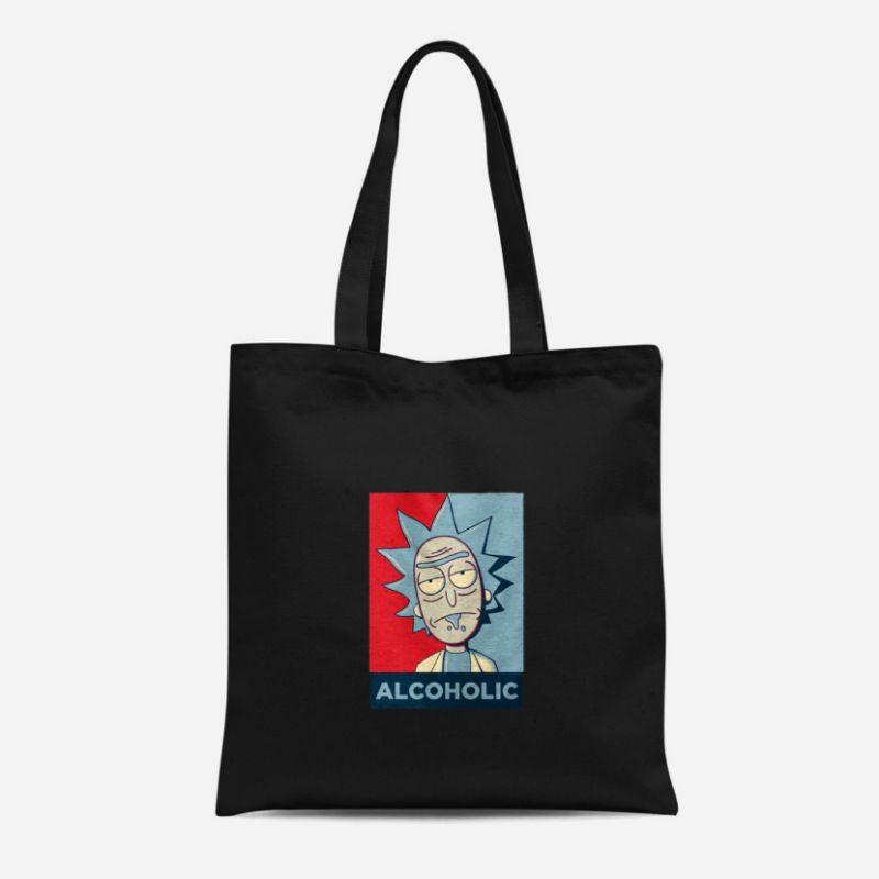 Totebag Kanvas Alcoholic / Totebag /Tote bag Wanita / Totebag Kekinian Murah