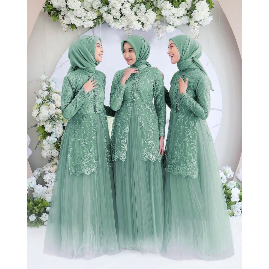 MAXY LAUDIA FASHION PAKAIAN WANITA DRESS GAMIS MAXI GAUN BAHAN TILE MUTIARA LAPIS VELVET EDHM