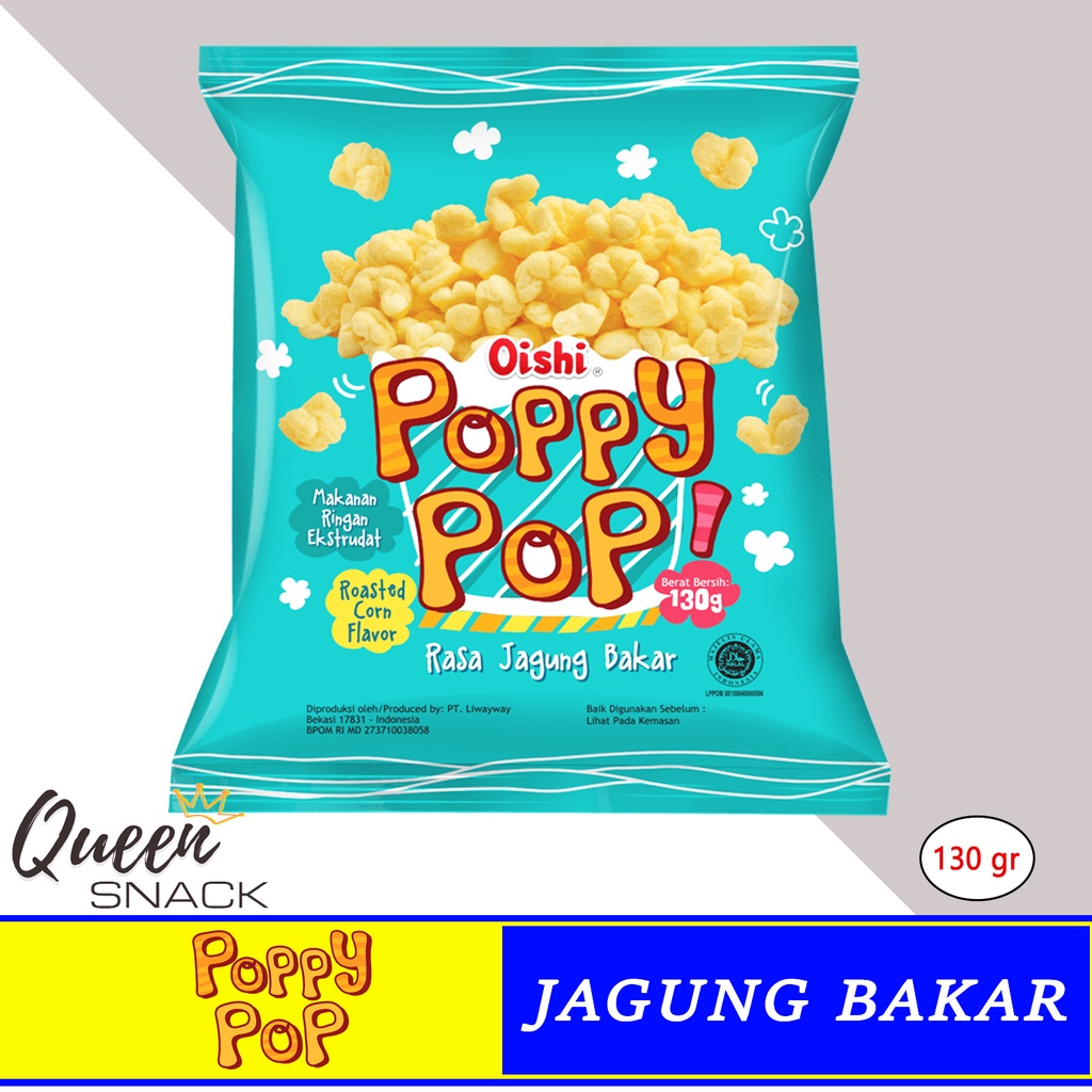 

Oishi Snack Poppy Pop Rasa Jagung Bakar Kemasan Bantal Party Size