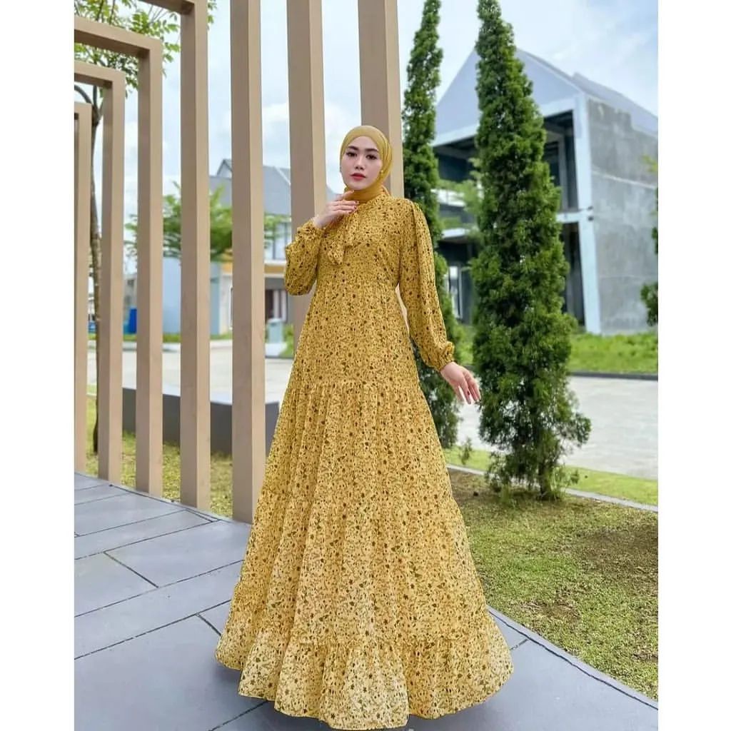 SEINA DRESS NF Bahan CERUTY BABYDOL FULL PURING SIZE M L XL DAN XXL PB 138 CM DRESS CERUTY MOTIF BUNGA GAMIS WANITA TERBARU 2023 KEKINIAN MAXI DRESS WANITA LEBARAN FASHION MUSLIM TERBARU