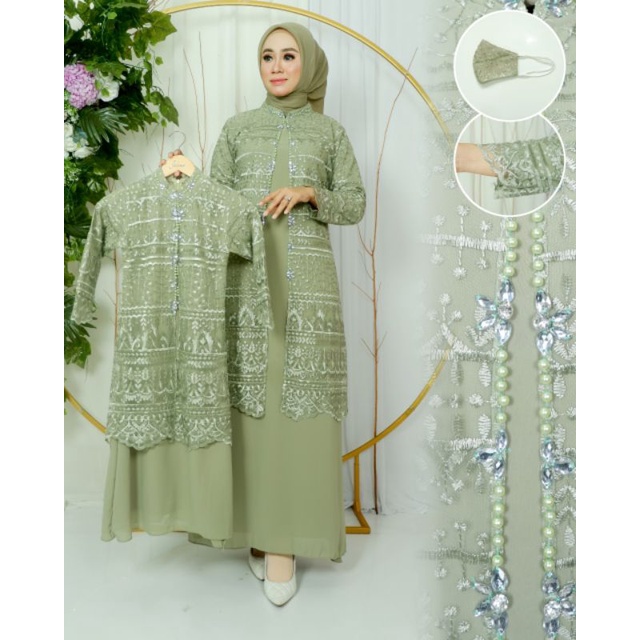 GAMIS COUPLE YASMIN / GAMIS COUPLE TERBARU IBU DAN ANAK / GAMIS TILE IBU DAN ANAK