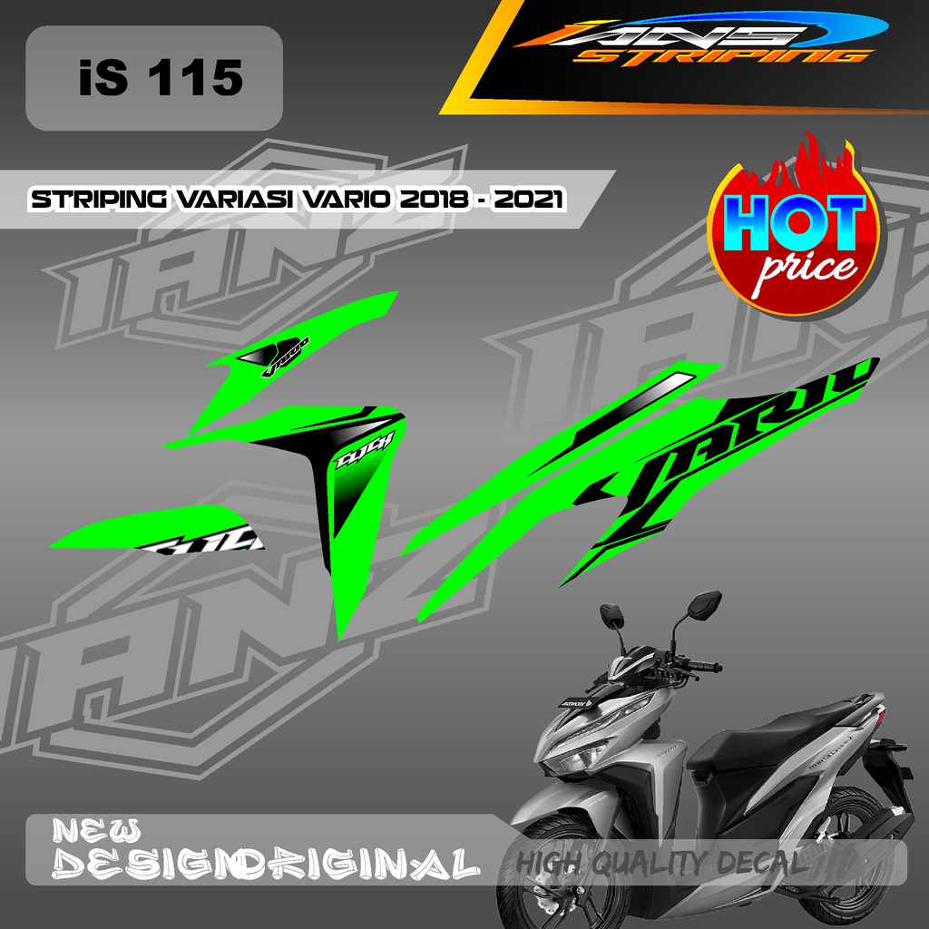 NEW DECAL STRIPING VARIO Led Vario 150 MOTIF RAOADRACE HOLOGRAM / NON HOLOGRAM IS115