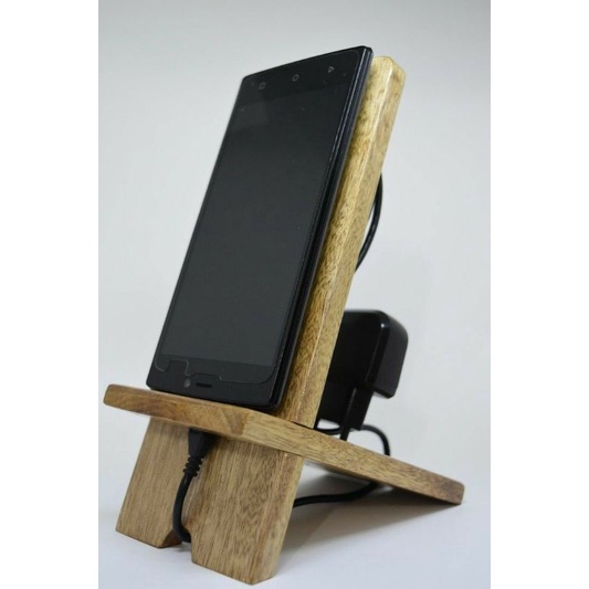 stand hp/tempat hp kayu/pouch handphone