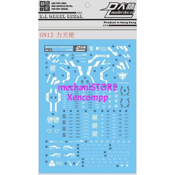 Water Decal Mg Dynames Gundam Dl Model