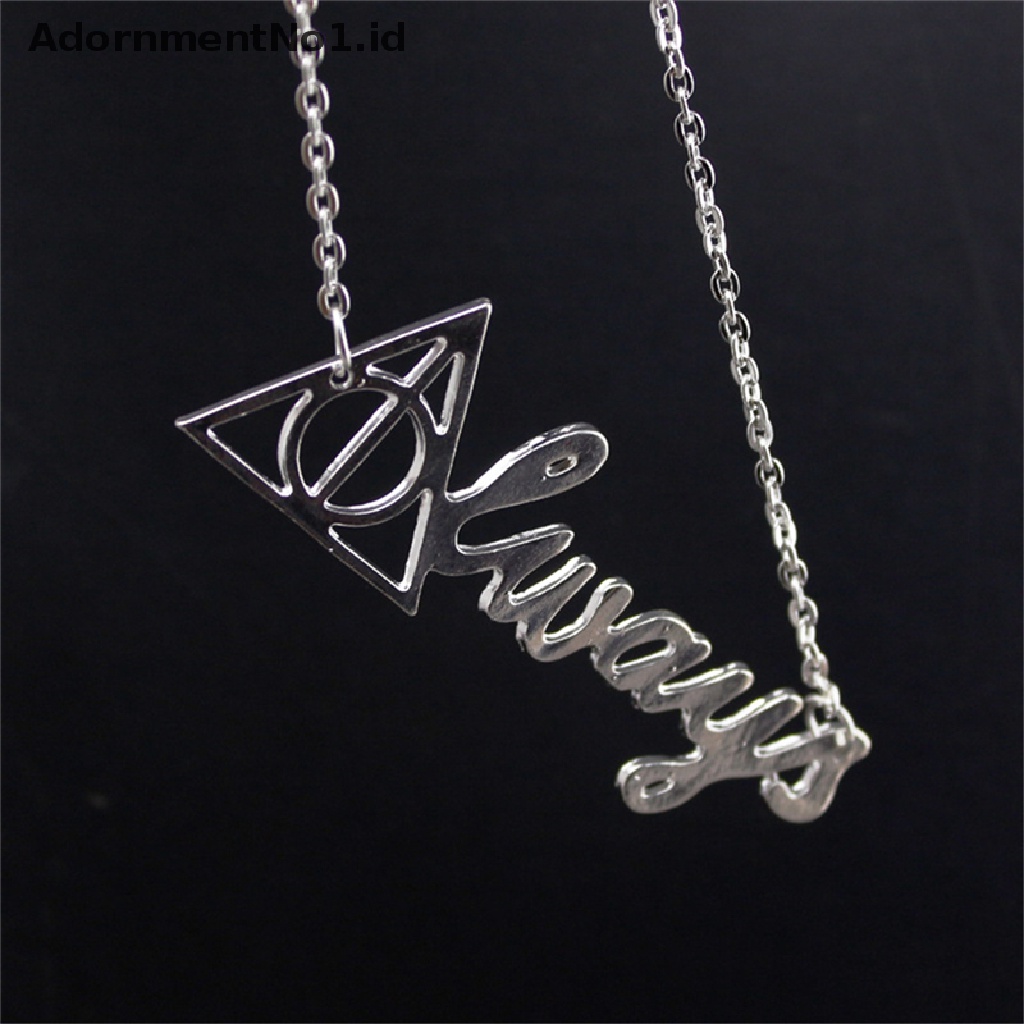 [AdornmentNo1] Kalung Rantai Liontin Harry Potter Death Hollow Always Untuk Perhiasan Pria Wanita [ID]