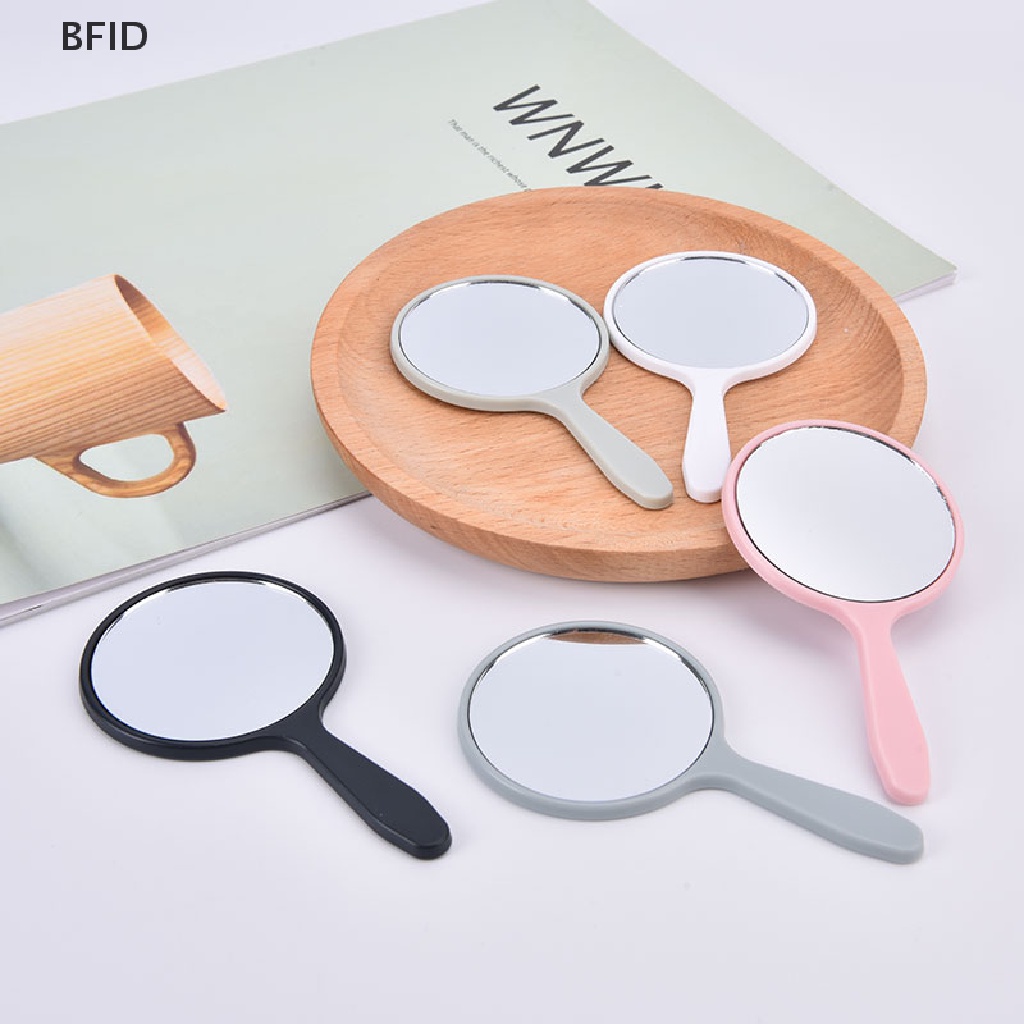 [BFID] Kaca Rias Make Up Genggam Bulat Vanity Mirror with Handle Hand Mirror Kosmetik [ID]