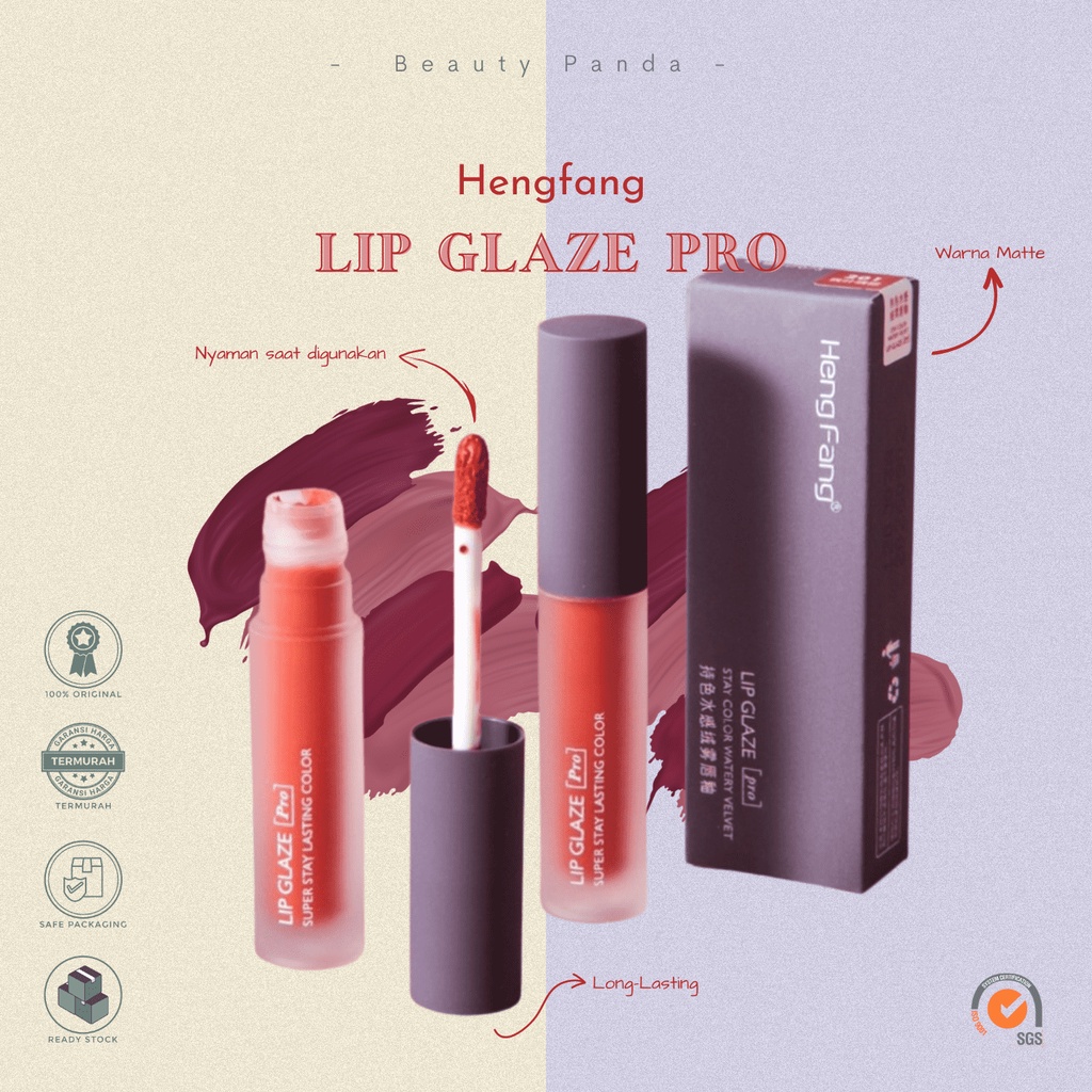 Lip Tint Pro Lipstik Mate Velvet Hengfang Longlasting Lipstik Velvet