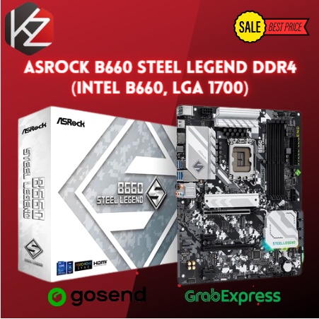 ASROCK B660 Steel Legend DDR4 (Intel B660, LGA 1700) Garansi Resmi