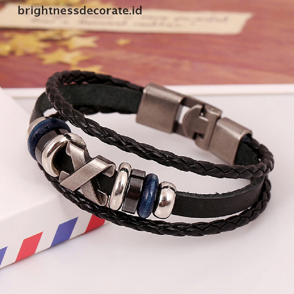 [Birth] Perhiasan Fashion Baru Berlian Imitasi Kristal Buatan Tangan Gelang Manik-Manik Logam [ID]