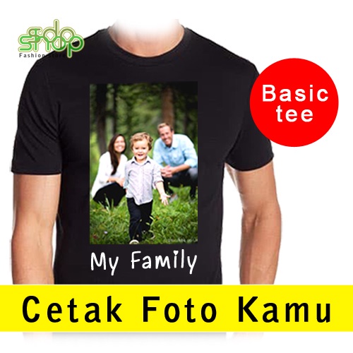 Kaos Foto Custom Kaos atasan pria wanita cetak Foto