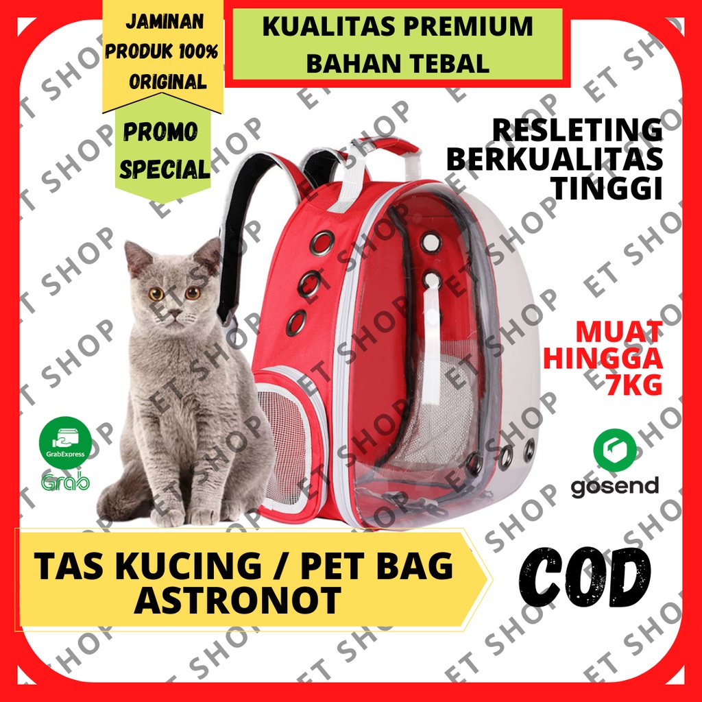 Tas Ransel Kucing Astronot Transparan Murah Pet Cargo Cat Bag Carrier Tas Gendong Kucing Travel Caps