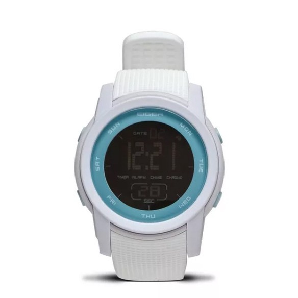 v bismillahEIGER Bismillah Jam Tangan Cewek  SNEFFELS WATCH 5440 Digital Bdg - White