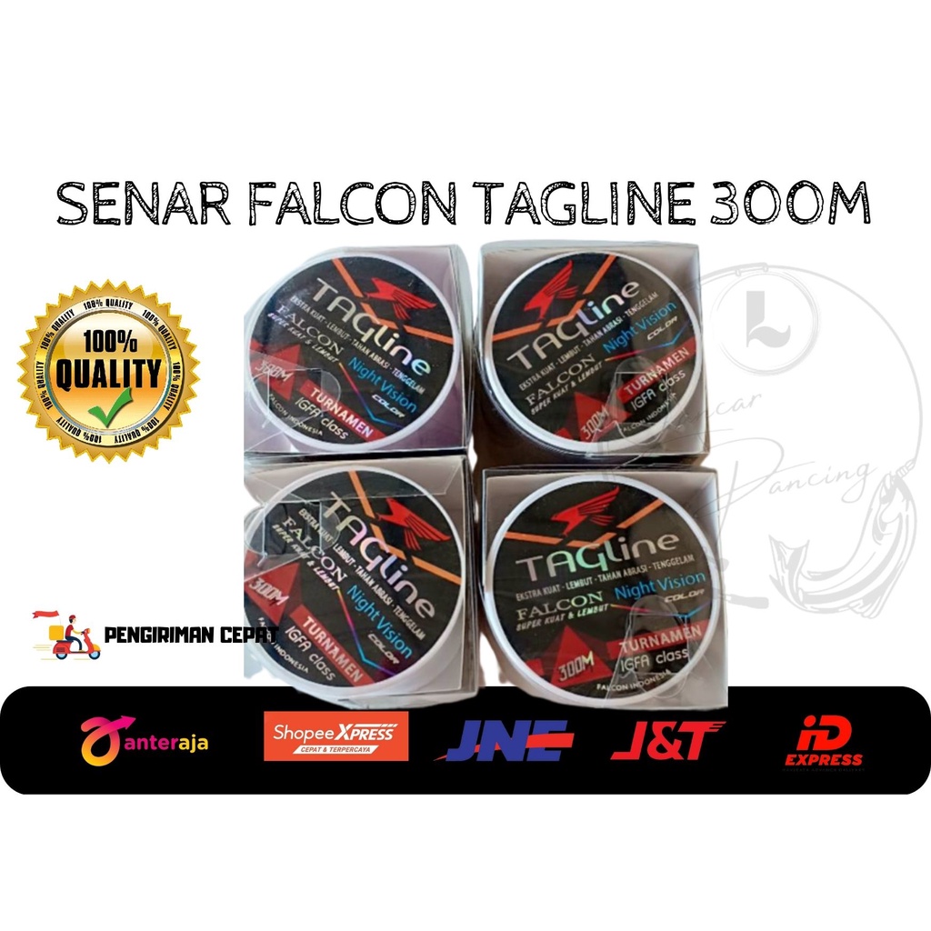 Senar Falcon Tagline Flurocarbon 300M 10x Lebih Kuat