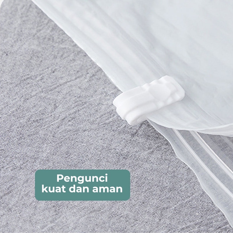 Kantong Plastik Vakum Desain Lucu Anti Air/Vakum Kantong Pakaian/Plastik Vacum Baju Laundry Travel Bag