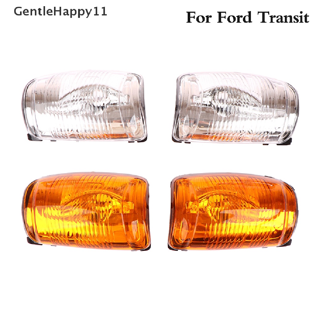 Gentlehappy 1pasang Lampu Pintu Samping Wing Mirror Lensa Lampu Indikator Jernih Untuk Ford Transit Mk8 id