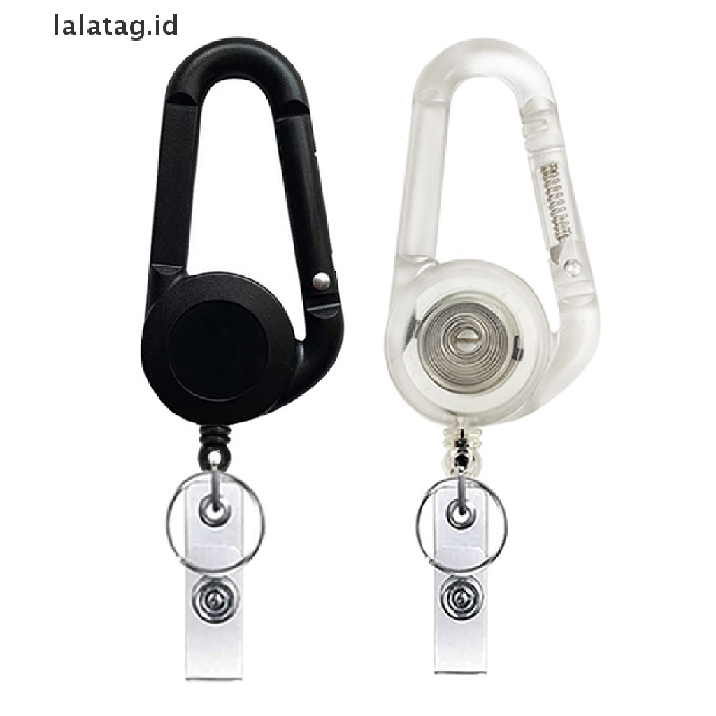 [lalatag] Gantungan Kunci ID Card Lanyard Clip Key Ring Retractable Belt Rope Holder Keyring [ID]