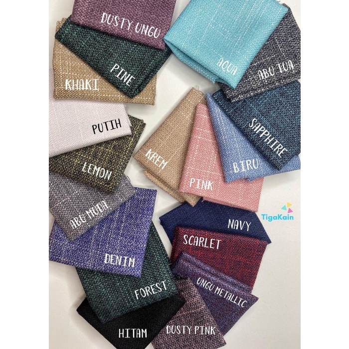 Kain 1 Meter Kain Linen Look/ Linen Burbery/ Linen Luciana